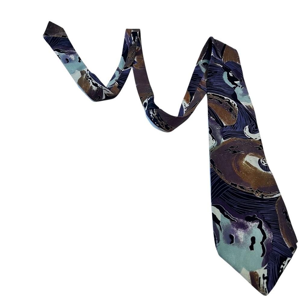 Mondo di Marco Silk Tie Abstract Print Made‎ in Italy 57 Inch